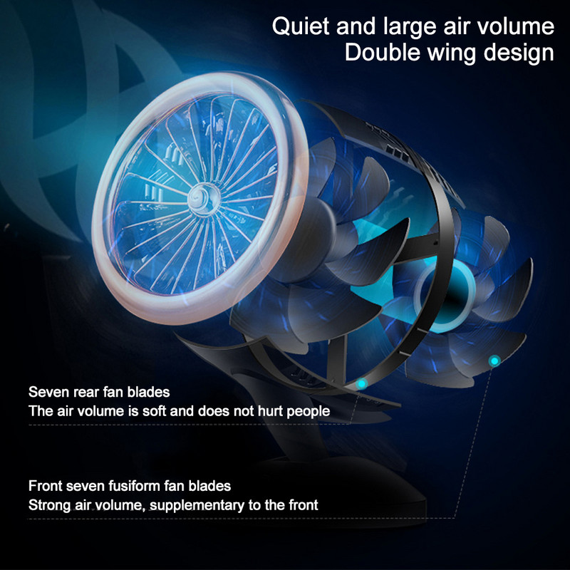 Nešiojamas ventiliatorius Itin tylus USB įkrovimas stalinis kištukinis ventiliatorius Mini maitinimo ventiliatorius Studentų buitinis elektrinis ventiliatorius oro kondicionierius