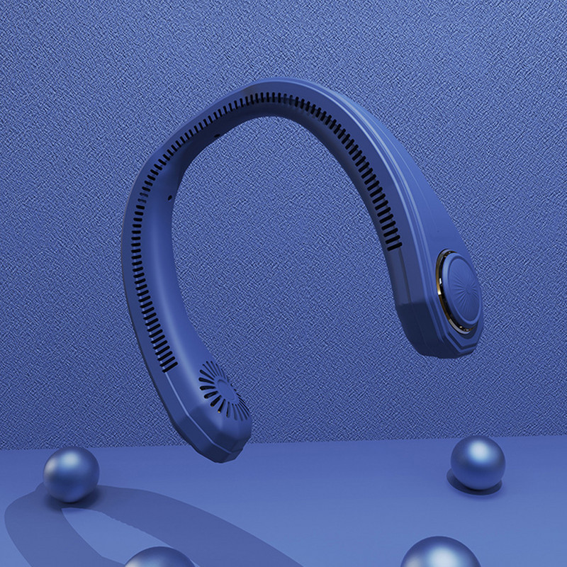 Nešiojamas kaklo ventiliatorius Elektrinis belaidis ventiliatorius USB įkraunamas skaitmeninis ekranas Vasarinis vėsinamasis kabantis ventiliatorius lauke asmeninis ventiliatorius