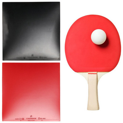Голяма еластичност Червени черни пъпки с дебелина 2,2 мм с гъба Гумени хилки за тенис на маса Лист Дръжка за пинг-понг