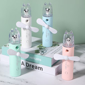 Rajzfilm kézi spray ventilátor USB újratölthető vízpótló párásító mini ventilátor gyerekjáték