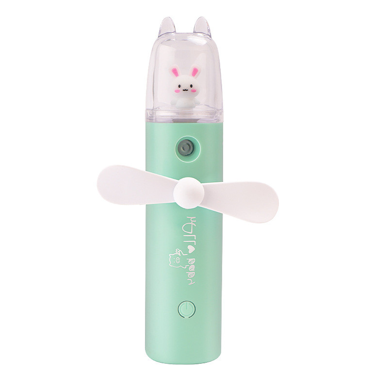 Rajzfilm kézi spray ventilátor USB újratölthető vízpótló párásító mini ventilátor gyerekjáték