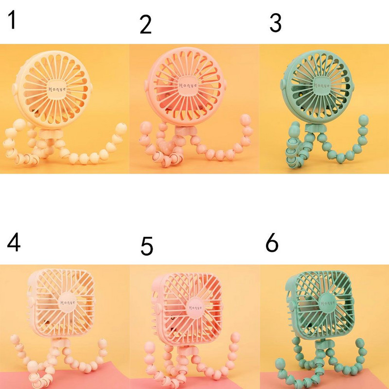 Vežimėlio priedai Rankinis USB asmeninis nešiojamas įkraunamas ventiliatorius kūdikių lovos ventiliatorius Vežimėlio ventiliatorius Automobilinės sėdynės ventiliatorius