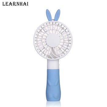 LEARNHAI Δημοφιλές Νέου Σχεδιασμού Φορητό USB Princess Rabbit Hand Holding Mini ανεμιστήρα με επαναφορτιζόμενη μπαταρία για εξωτερική οικιακή χρήση