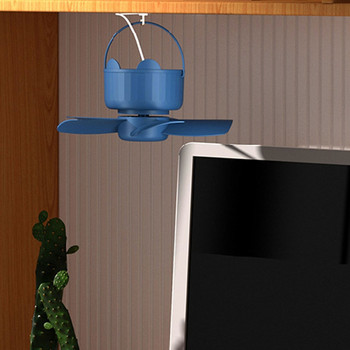 7-инчов USB вентилатор с сенник с кука 3-скоростен вентилатор за таван Допълнителен вентилатор за къмпинг за времето Висящ вентилатор за къмпинг на външна палатка