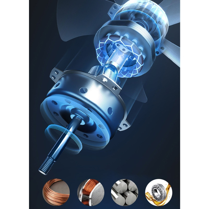 7-tolline USB varikatuse ventilaator koos konksuga 3-käigulise laeventilaatoriga Valikuline ajastus Telkimisventilaator väljas telkimiseks