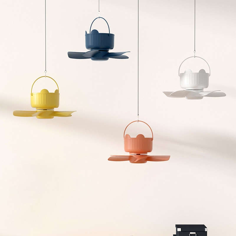 7-tolline USB varikatuse ventilaator koos konksuga 3-käigulise laeventilaatoriga Valikuline ajastus Telkimisventilaator väljas telkimiseks