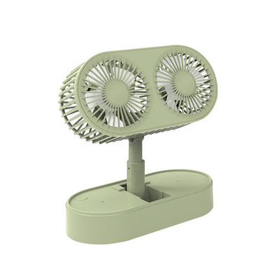 Mini USB ventilátor 3 sebességes, állítható, kétfejes asztali ventilátor 800Mah összecsukható némító elektromos ventilátorok Léghűtő otthoni irodai kültéri használatra