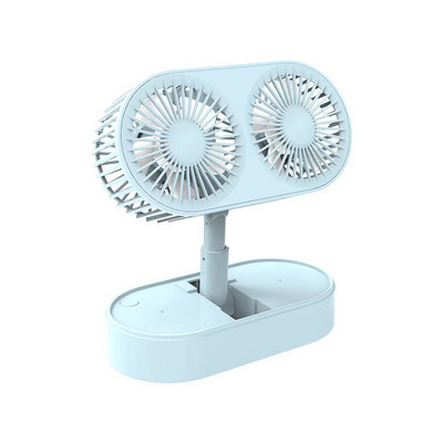 Mini USB ventilátor 3 sebességes, állítható, kétfejes asztali ventilátor 800Mah összecsukható némító elektromos ventilátorok Léghűtő otthoni irodai kültéri használatra