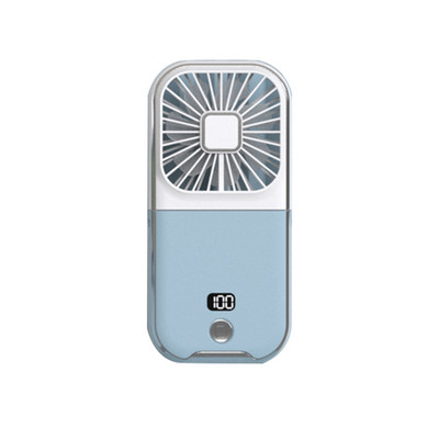 Függesztett nyak hűtőventilátorok digitális kijelző mini hordozható ventilátor mobiltelefon konzol USB töltő multifunkcionális utazási futáshoz