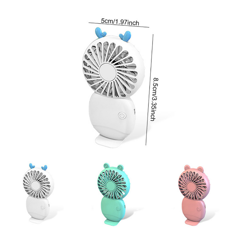 Kaasaskantav ventilaator USB-laetav mini-lauaarvuti mobiilne suvekodu õues reguleeritav vaikne armas jahuti käepidemega väike elektriline ventilaator