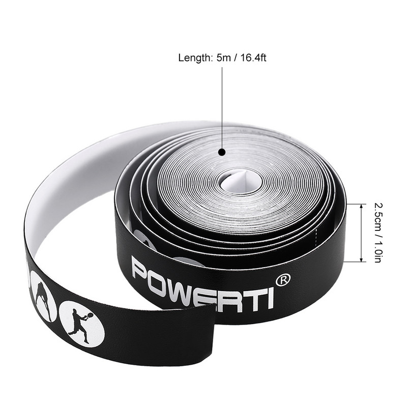 Profesionali teniso krašto juosta Raketės šoninė juosta Apsauginė teniso raketės galvos apsaugos juosta Lipdukas Rakečių apsaugos juosta