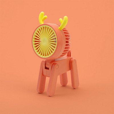 Mini armas hirvede ja kutsikate ventilaator lauaarvuti kokkupandav väike elektriline kaunistuslaud kodukontori USB-laetav kaasaskantav ventilaator