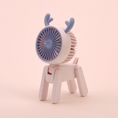 Mini armas hirvede ja kutsikate ventilaator lauaarvuti kokkupandav väike elektriline kaunistuslaud kodukontori USB-laetav kaasaskantav ventilaator