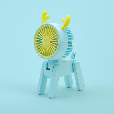 Mini armas hirvede ja kutsikate ventilaator lauaarvuti kokkupandav väike elektriline kaunistuslaud kodukontori USB-laetav kaasaskantav ventilaator