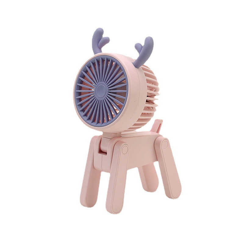 Mini armas hirvede ja kutsikate ventilaator lauaarvuti kokkupandav väike elektriline kaunistuslaud kodukontori USB-laetav kaasaskantav ventilaator