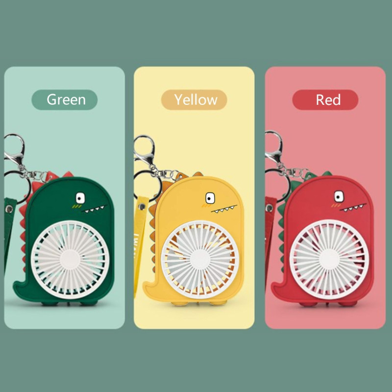 pentru ventilator portabil creativ Dinozaur mini breloc ventilator carabinier personal portabil viteza ventilatorului reglabil USB reîncărcabil N0PF