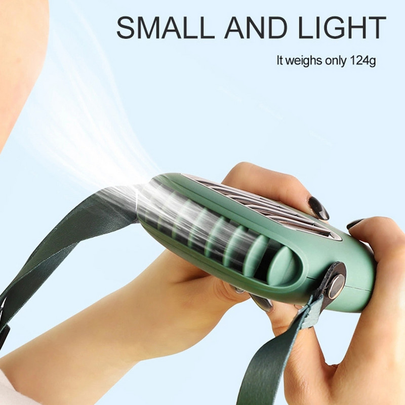 Mini ventilator usb Ventilatoare portabile pentru gât, cu 3 trepte, ventilator electric pentru sporturi în aer liber Călătorii cu mâinile libere Aer condiționat răcitor