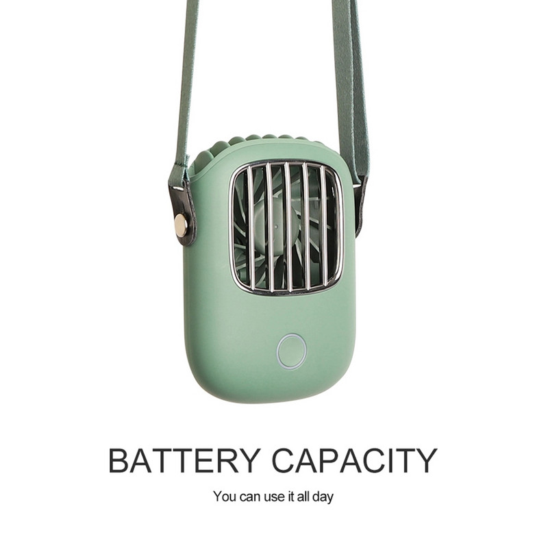 Mini ventilator usb Ventilatoare portabile pentru gât, cu 3 trepte, ventilator electric pentru sporturi în aer liber Călătorii cu mâinile libere Aer condiționat răcitor