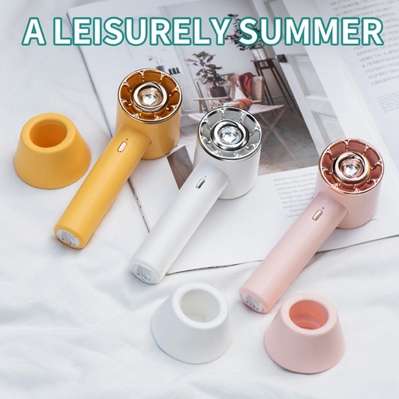 Ventilator portabil de mână, silențios, mic, USB, 1500 mAh, mini ventilator reîncărcabil pentru birou, ventilator de mână pentru camping în aer liber