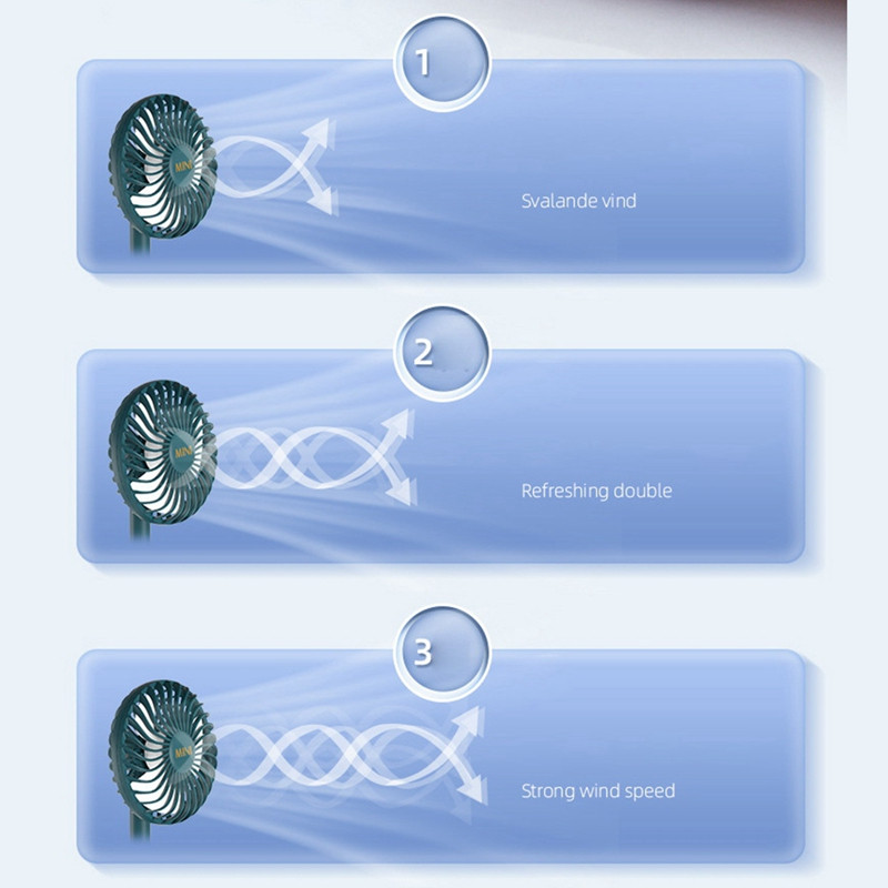 USB stalinis ventiliatorius Įkraunamas mažas ventiliatorius stalinis mini ventiliatorius su naktiniu apšvietimu, nešiojamas ventiliatorius, skirtas biuro namų stalui