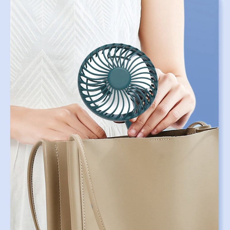 USB stalinis ventiliatorius Įkraunamas mažas ventiliatorius stalinis mini ventiliatorius su naktiniu apšvietimu, nešiojamas ventiliatorius, skirtas biuro namų stalui