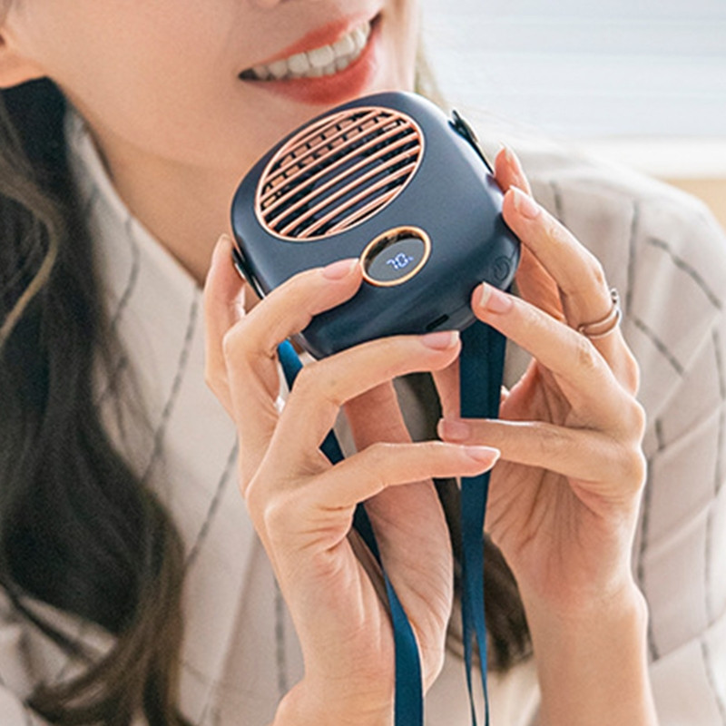 2021 Nou ventilator USB hands-free cu 3 moduri de vânt Mini ventilator USB portabil cu gât suspendat Ventilator USB