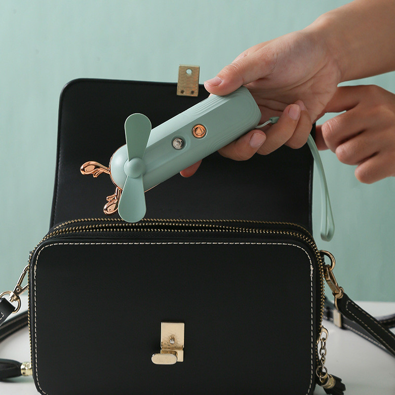 Mini ventilator umidificator 2 în 1, ventilator portabil reîncărcabil prin USB, pulverizare de apă, ventilatoare pentru ceață, răcitor de aer, umidificator portabil pentru aer condiționat