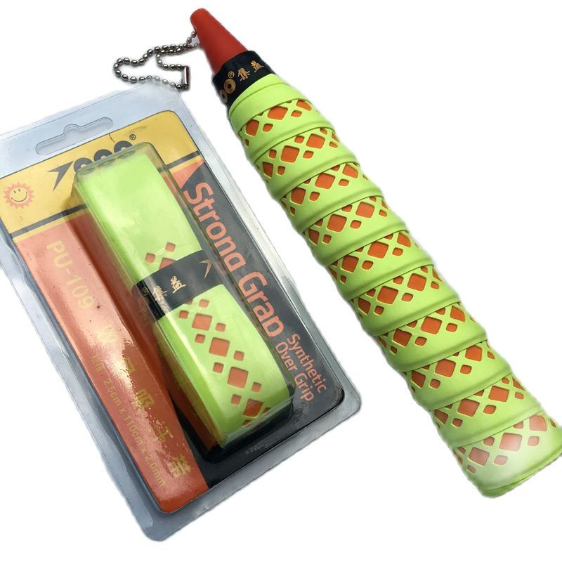 2 vnt mažmeninės prekybos TOPO storos klampios batmintono antklodės, teniso raketės, 2 spalvų perforuotos kortos pakavimo kokybiškos prakaito juostos