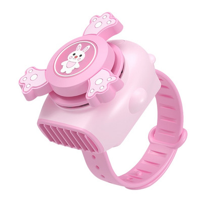 Mini randmefännid Multifilmi kellafännid Suvised lehtedeta laetav käekell Randmeventilaator Laste jahutusventilaatorid 2 reguleeritava kiirusega