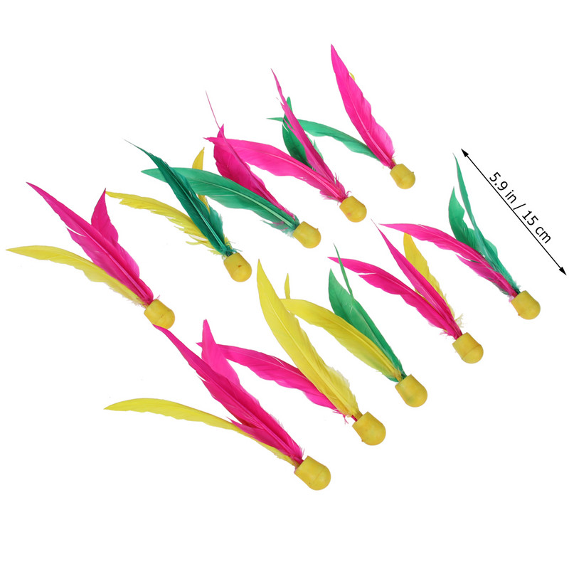 10tk Sporditarvikud Sulgpallipallid Suure elastsusega Sulgpallid Treeningsulgpall Värvilised sulgpallid