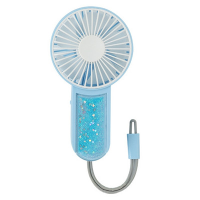Kaks-ühes käeshoitav USB-ventilaator Särav kiirliivakujundusega mini-rippuv ventilaator, kaasaskantav käsiventilaator 3 tuulekiirusega lastele, täiskasvanutele mõeldud välitingimustes N0PF