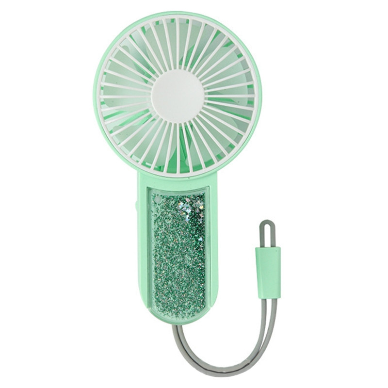 Kaks-ühes käeshoitav USB-ventilaator Särav kiirliivakujundusega mini-rippuv ventilaator, kaasaskantav käsiventilaator 3 tuulekiirusega lastele, täiskasvanutele mõeldud välitingimustes N0PF