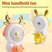 Διακοσμητικός ανεμιστήρας γραφείου γραφείου Ηλεκτρικός ανεμιστήρας Γελοιογραφία Χαριτωμένο φορητό μίνι USB επαναφορτιζόμενο μικρό ανεμιστήρα φοιτητικό στολίδι ανεμιστήρες