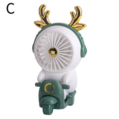 Διακοσμητικός ανεμιστήρας γραφείου γραφείου Ηλεκτρικός ανεμιστήρας Γελοιογραφία Χαριτωμένο φορητό μίνι USB επαναφορτιζόμενο μικρό ανεμιστήρα φοιτητικό στολίδι ανεμιστήρες