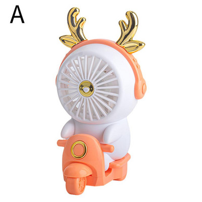 Διακοσμητικός ανεμιστήρας γραφείου γραφείου Ηλεκτρικός ανεμιστήρας Γελοιογραφία Χαριτωμένο φορητό μίνι USB επαναφορτιζόμενο μικρό ανεμιστήρα φοιτητικό στολίδι ανεμιστήρες