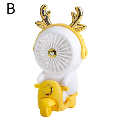Διακοσμητικός ανεμιστήρας γραφείου γραφείου Ηλεκτρικός ανεμιστήρας Γελοιογραφία Χαριτωμένο φορητό μίνι USB επαναφορτιζόμενο μικρό ανεμιστήρα φοιτητικό στολίδι ανεμιστήρες