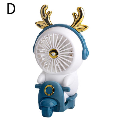 Διακοσμητικός ανεμιστήρας γραφείου γραφείου Ηλεκτρικός ανεμιστήρας Γελοιογραφία Χαριτωμένο φορητό μίνι USB επαναφορτιζόμενο μικρό ανεμιστήρα φοιτητικό στολίδι ανεμιστήρες