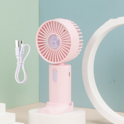 Hordozható ventilátor USB Újratölthető 3 fokozatú Vezeték nélküli Elektromos ventilátor kézi ventilátor klip Cirkulátor Hűtőventilátor kempingezéshez Asztali iroda