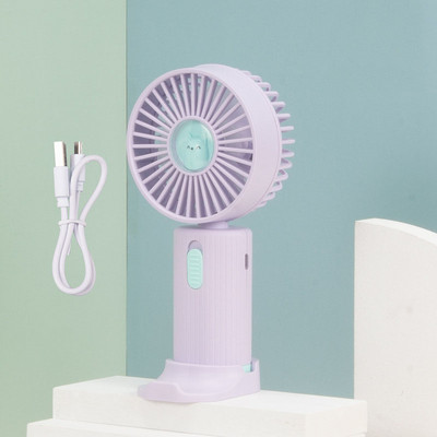 Hordozható ventilátor USB Újratölthető 3 fokozatú Vezeték nélküli Elektromos ventilátor kézi ventilátor klip Cirkulátor Hűtőventilátor kempingezéshez Asztali iroda