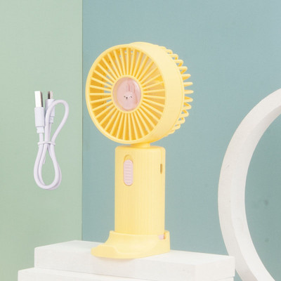Hordozható ventilátor USB Újratölthető 3 fokozatú Vezeték nélküli Elektromos ventilátor kézi ventilátor klip Cirkulátor Hűtőventilátor kempingezéshez Asztali iroda