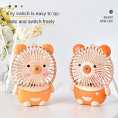 Hordozható kültéri asztali medve USB töltőventilátor Kézi ventilátor Rajzfilm mini ventilátor