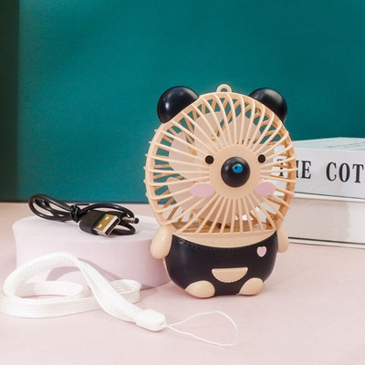Hordozható kültéri asztali medve USB töltőventilátor Kézi ventilátor Rajzfilm mini ventilátor