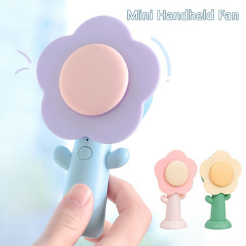 Υψηλής ποιότητας σίγαση φορητός Creative Mini Handheld Fan Desktop Decoration Fans Cartoon Flower Fans Ανεμιστήρας φόρτισης USB