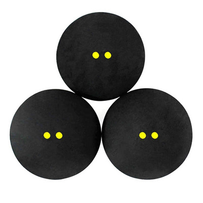 1 τεμ. μπάλα σκουός με δύο κίτρινες κουκκίδες Αθλητικές μπάλες από καουτσούκ χαμηλής ταχύτητας Επαγγελματικός διαγωνισμός προπόνησης Squash Ball Player Training tool