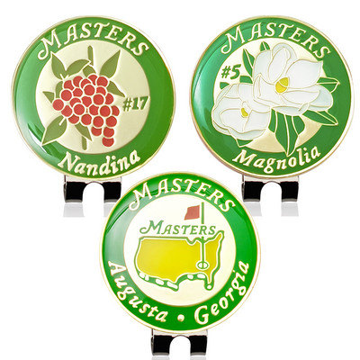 Marker detașabil pentru minge de golf Harta SUA Floare albă și struguri cu cleme magnetice pentru șapcă pentru pălărie, cadou pentru jucători de golf, băieți, fete, marker din aliaj