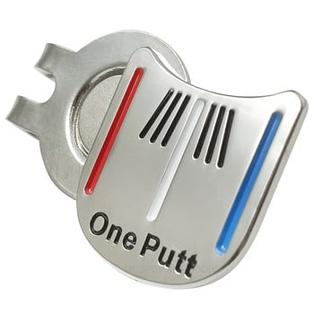 1 бр. One Putt Marker за топка за голф с магнитна щипка за шапка Инструмент за насочване за поставяне на подравняване Нова маркировка за топка на едро за всички голфъри