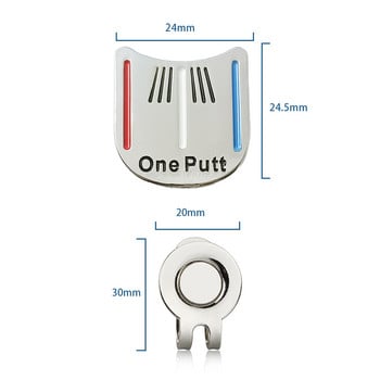 1 бр. One Putt Marker за топка за голф с магнитна щипка за шапка Инструмент за насочване за поставяне на подравняване Нова маркировка за топка на едро за всички голфъри