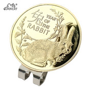 Golfa bumbas zīme ar magnētisku golfa cepures klipsi.