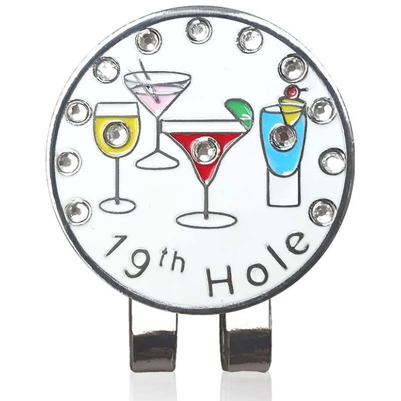 Golfo kamuoliukų žymeklis ir magnetinis skrybėlės segtukas su Bling Crystal Diamond golfo žymekliu, geriausios golfo dovanos ir golfo priedai moterims
