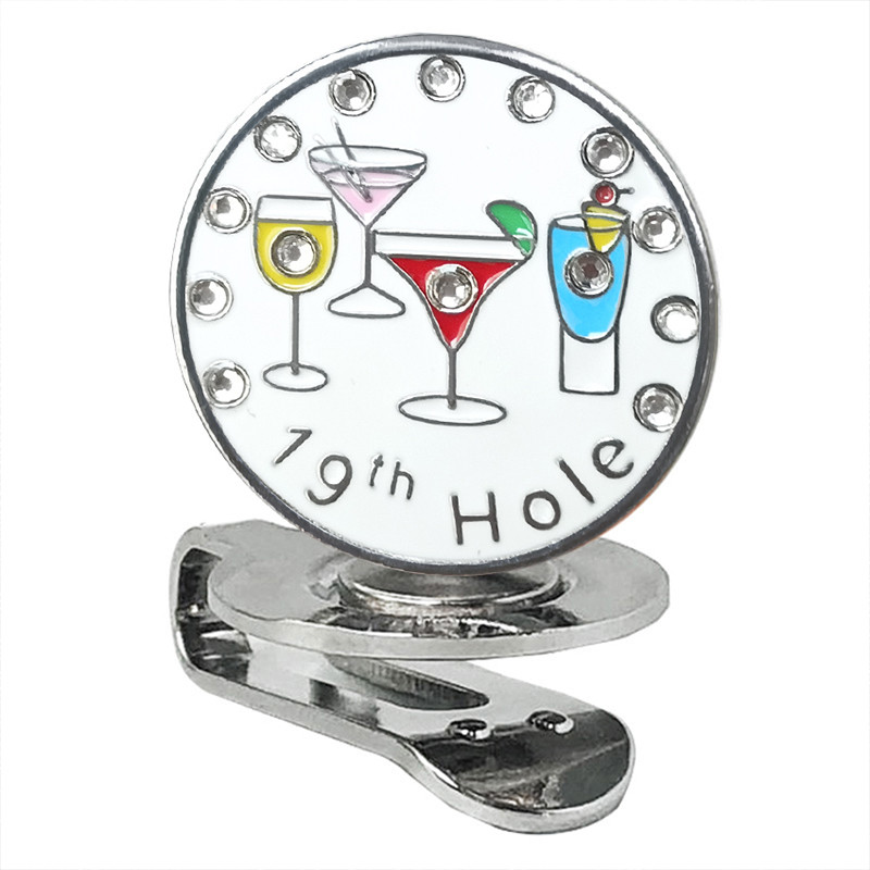 Golfo kamuoliukų žymeklis ir magnetinis skrybėlės segtukas su Bling Crystal Diamond golfo žymekliu, geriausios golfo dovanos ir golfo priedai moterims